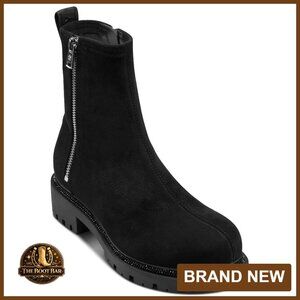 Lug Sole Chelsea Boots with Side Zipper Platform Heel